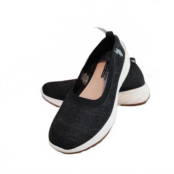 US Polo Assn. Women's Slip-On Sneakers - Stylish Comfort in Black - Picture 2 of 8